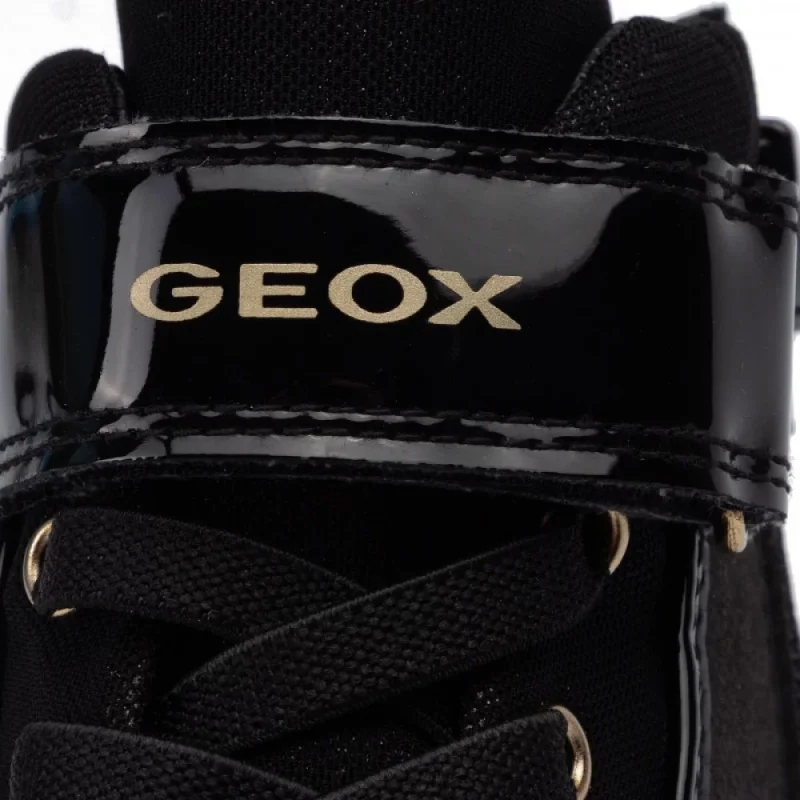 Geox Μποτάκι Για Κορίτσι Μαύρο Με Σχέδιο Αστέρι Leorapd Στο Πίσω Μέρος - Image 4