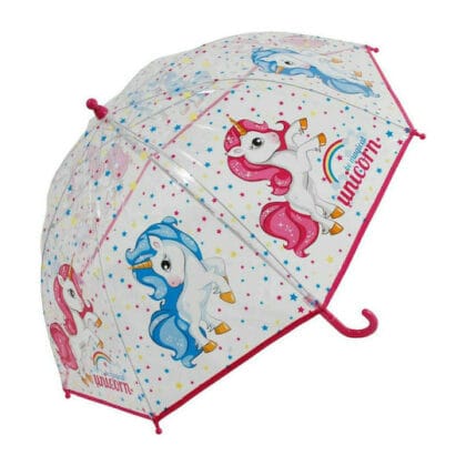Chanos Παιδική Ομπρέλα Disney Μπαστούνι Unicorn Ροζ 45εκ.