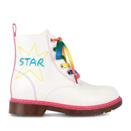 Agatha Ruiz De La Prada Μποτάκι Για Κορίτσι Λευκό Με Αστέρι