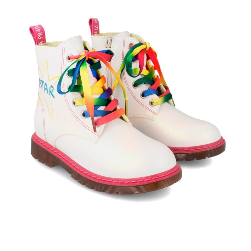 Agatha Ruiz De La Prada Μποτάκι Για Κορίτσι Λευκό Με Αστέρι