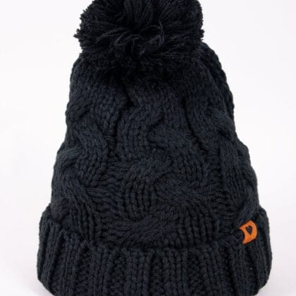 Κοριτσίστικο Σκουφάκι Με Φούντα Μαύρο