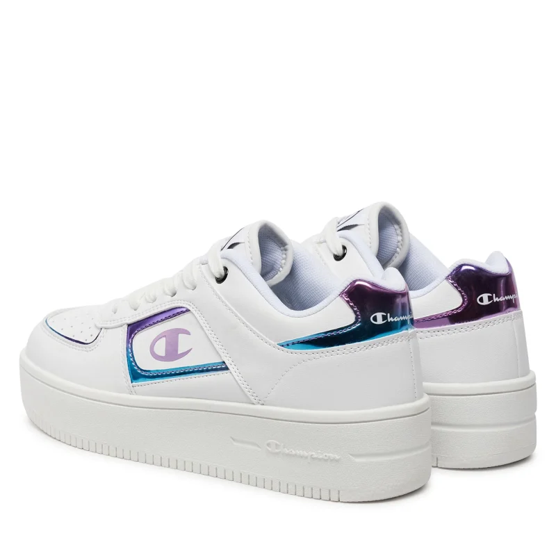 Champion Εφηβικό Sneaker Για Κορίτσι Λευκά Με Chameleon Λογότυπο - Image 4