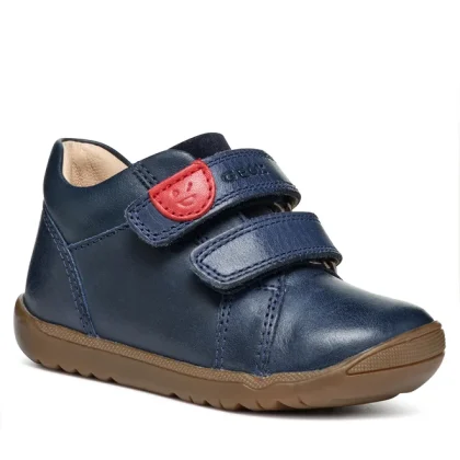 Geox Δερμάτινο Ανατομικό Μποκάκι Για Αγόρι Μπλέ Σκούρο