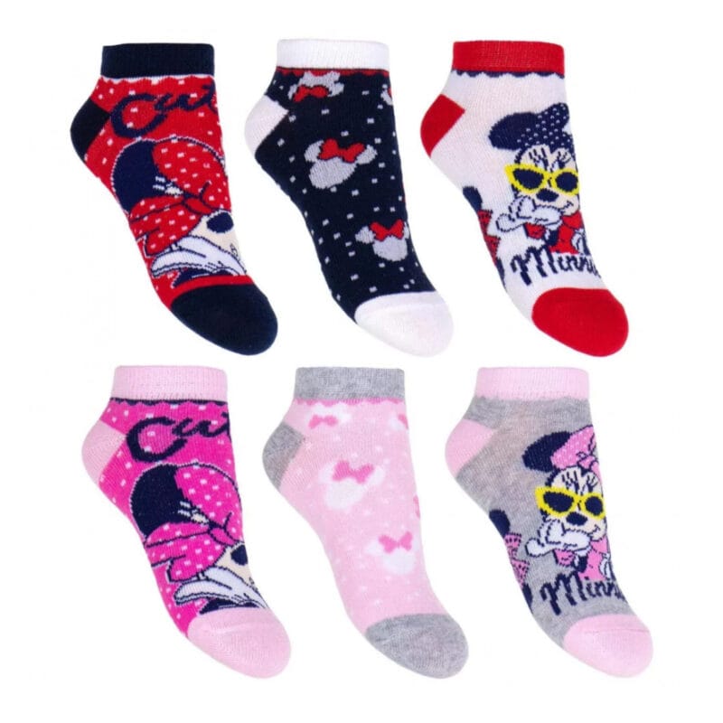 Disney Κάλτσες Για Κορίτσι Σετ Με 3 Σχέδια Minnie Mouse