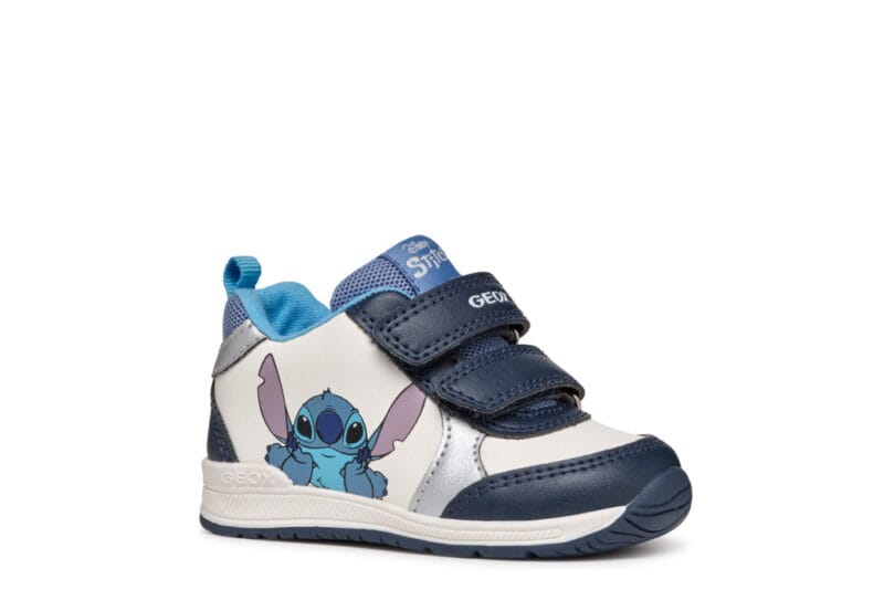Geox Ανατομικό Μποτάκι Sneaker Για Αγόρι Lilo&Stitch Μπλέ/Λευκό
