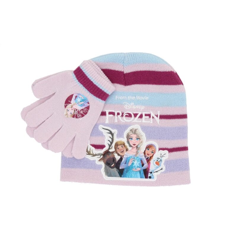 Stamion Σετ Σκουφάκι Και Γάντια Για Κορίτσι Disney Frozen Ρόζ