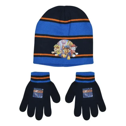 Stamion Σετ Σκουφάκι Και Γάντια Για Αγόρι Disney Paw Patrol Μπλέ/Μαύρο