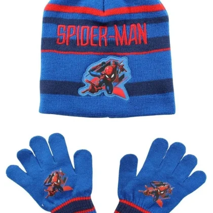 Stamion Σετ Σκουφάκι Και Γάντια Για Αγόρι Disney Spiderman Μπλέ/Κόκκινο