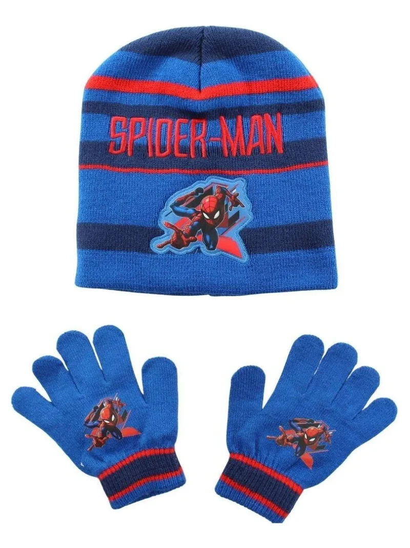 Stamion Σετ Σκουφάκι Και Γάντια Για Αγόρι Disney Spiderman Μπλέ/Κόκκινο