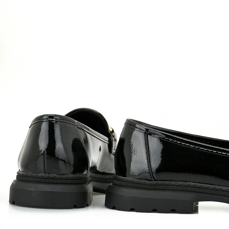 Exe Kids Ανατομικό Loafers Για Κορίτσι Μαύρο Λουστρίνι - Image 4