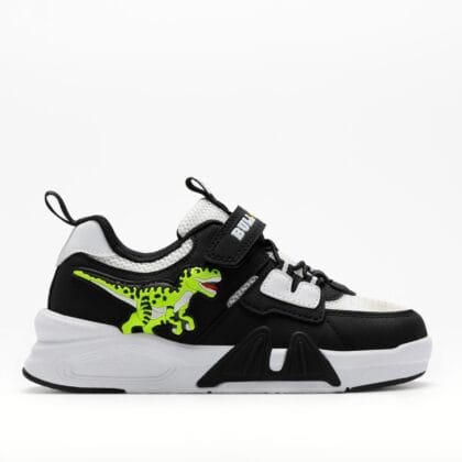 Bull Boys Ανατομικό Αθλητικο Για Αγόρι Λευκό/Μαύρο Με Φωτάκια