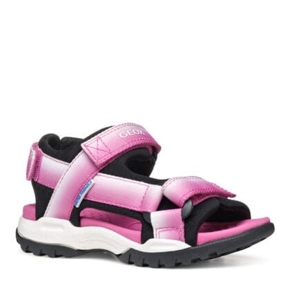 Geox Ανατομικό Αθλητικό Πέδιλο Για Κορίτσι Φούξια/Μαύρο