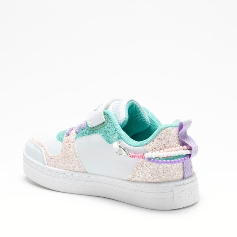 Lelli Kelly Ανατομικό Sneaker Gioiello Για Κορίτσι Λευκό Με Glitter Και Βραχιόλι Στο Πίσω Μέρος - Image 3