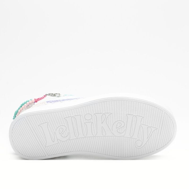 Lelli Kelly Ανατομικό Sneaker Gioiello Για Κορίτσι Λευκό Με Glitter Και Βραχιόλι Στο Πίσω Μέρος - Image 5