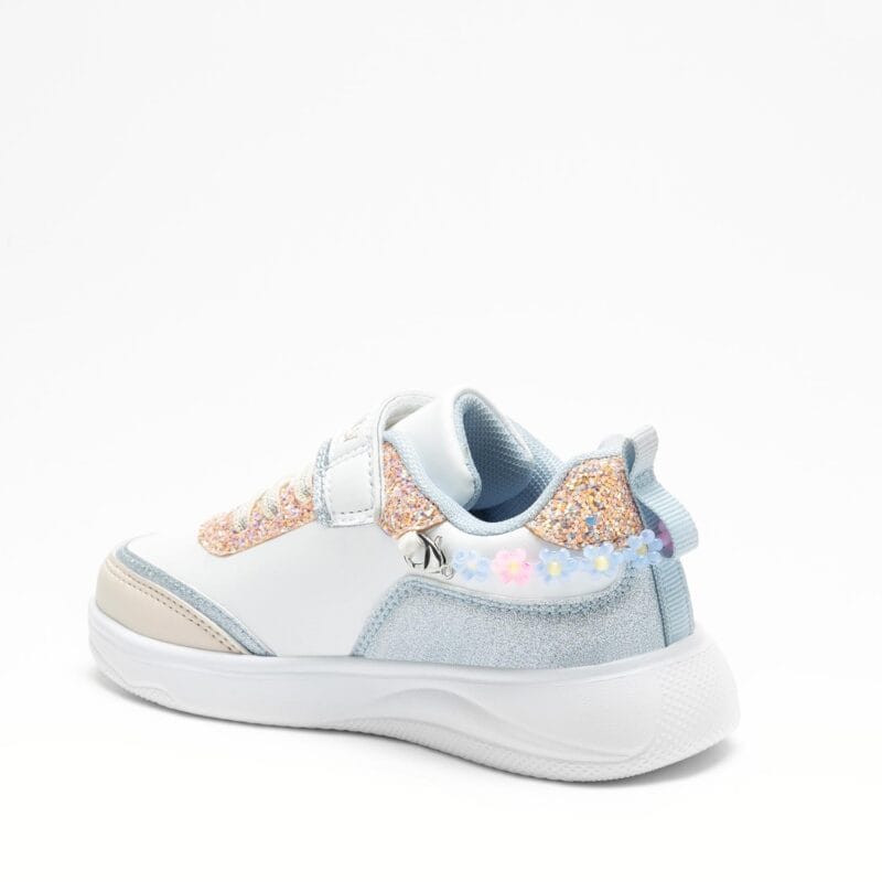 Lelli Kelly Ανατομικό Sneaker Gioiello Για Κορίτσι Λευκό Με Glitter Και Βραχιόλι Στο Πίσω Μέρος - Image 2