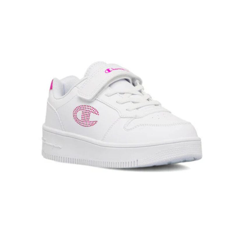 Champion Ανατομικό Sneaker Για Κορίτσι Λευκό Με Ρόζ Glitter - Image 2