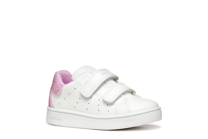 Geox Ανατομικό Sneaker Για Κορίτσι Λευκό/Ρόζ