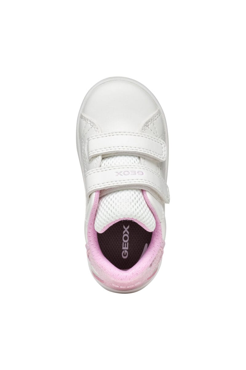 Geox Ανατομικό Sneaker Για Κορίτσι Λευκό/Ρόζ - Image 5