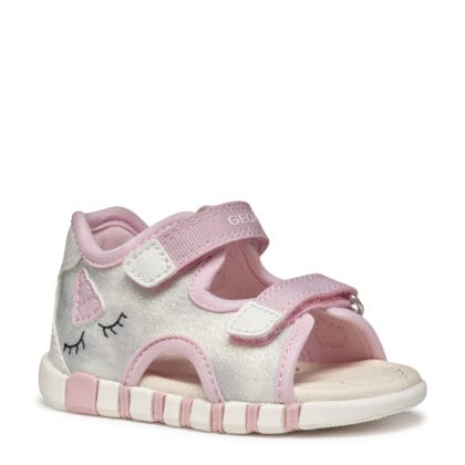 Geox Ανατομικό Πέδιλο Για Κορίτσι Ιριδίζον Με Glitter