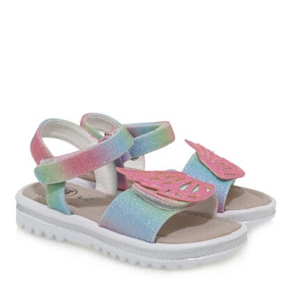 Exe Kids Ανατομικό Πέδιλο Για Κορίτσι Πολύχρωμα Με Glitter