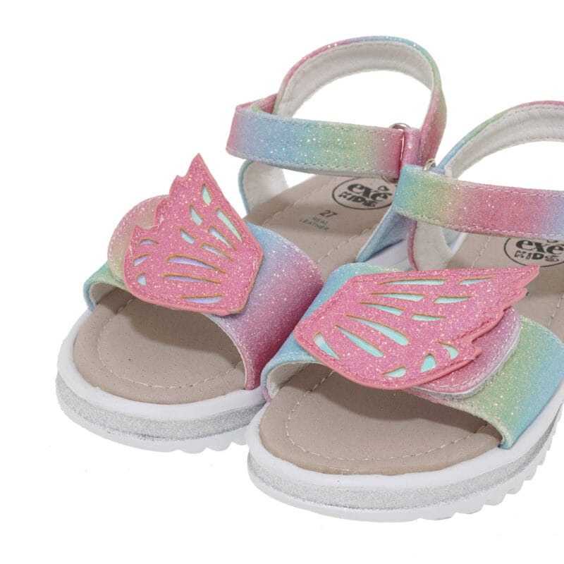 Exe Kids Ανατομικό Πέδιλο Για Κορίτσι Πολύχρωμα Με Glitter - Image 5