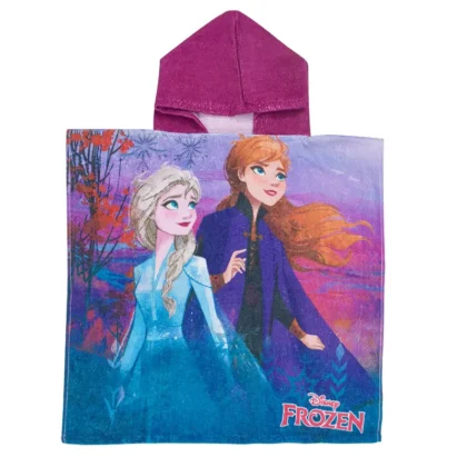 Disney Παιδικό Poncho Πετσετα Για Κορίτσι Frozen Μώβ