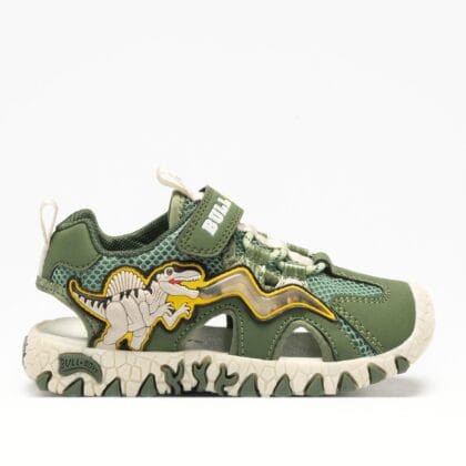 Bull Boys Ανατομικό Παπουτσοπέδιλο Για Αγόρι Λαδί Με Φωτάκια