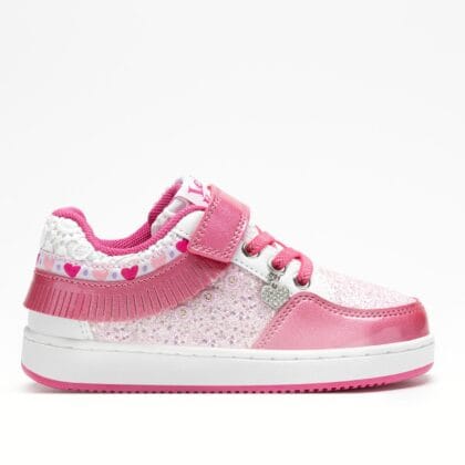 Lelli Kelly Ανατομικό Sneaker Frangetta Mix Για Κορίτσι Φούξια Με Φωτάκια Και Glitter