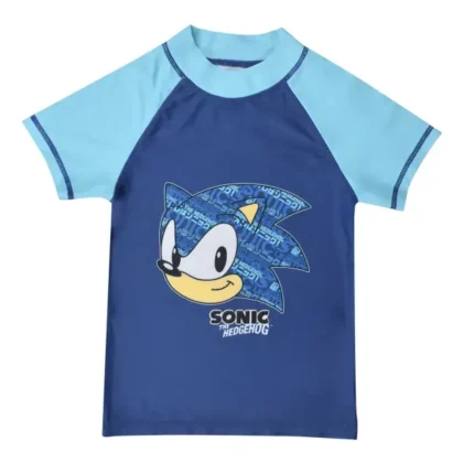 Disney Αντιηλιακή Μπλουζα Μαγιό UV50 Για Αγόρι Sonic Μπλέ