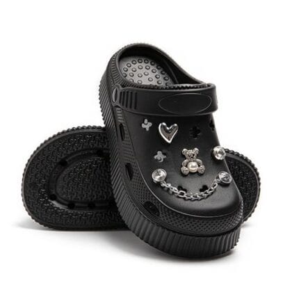 Jx Σαμπό Clogs Με Αποσπώμενα Διακοσμητικά Για Κορίτσι Μαύρα