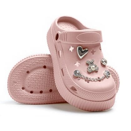Jx Σαμπό Clogs Με Αποσπώμενα Διακοσμητικά Για Κορίτσι Ρόζ