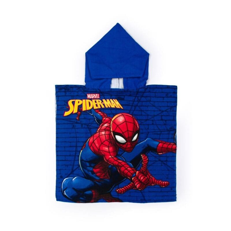 Disney Παιδικό Poncho Πετσετα Για Αγόρι Spiderman Μπλέ