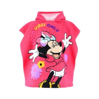 Disney Παιδικό Poncho Πετσετα Για Κορίτσι Minnie Mouse Ρόζ
