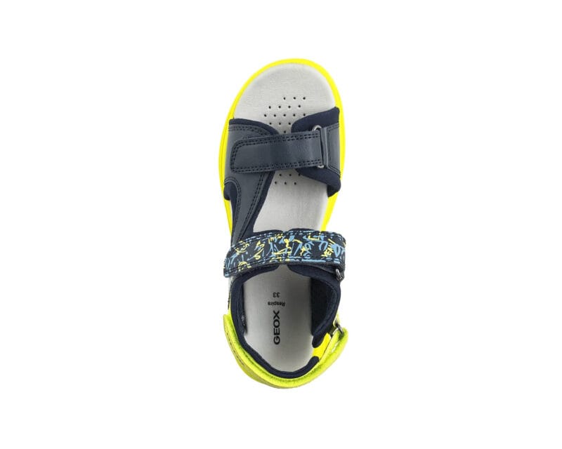 Geox Ανατομικό Αθλητικό Πέδιλο Για Αγόρι Μπλέ/Lime - Image 4