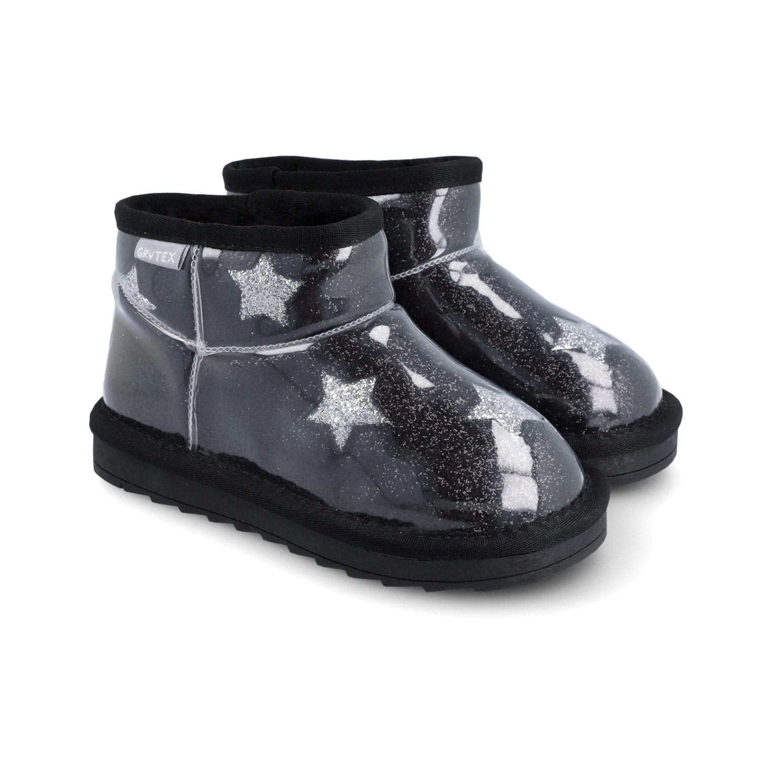 Garvalin Ανατομικό Αδιάβροχο Μποτάκι Για Κορίτσι Μαύρο Με Αστέρια - Image 4
