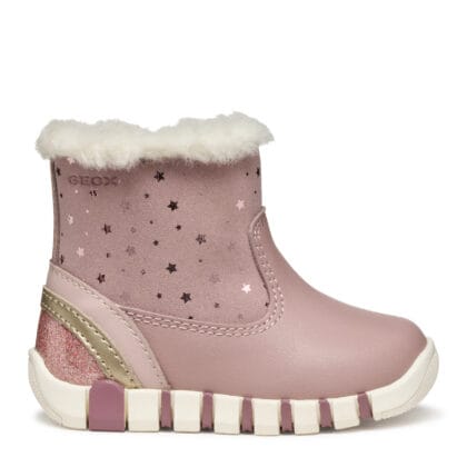 Geox Δερμάτινο Μπεμπέ Ανατομικό Μποτάκι Για Κορίτσι Ρόζ