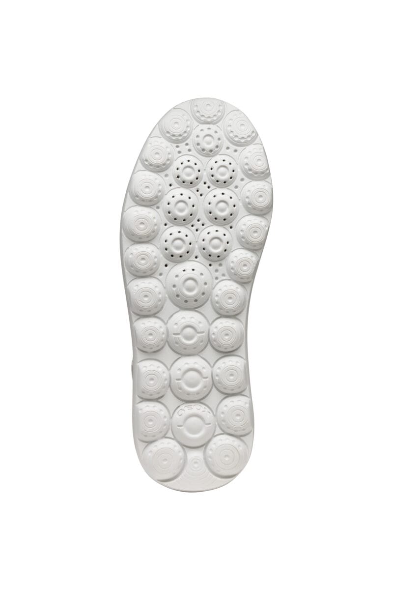 Geox Δερμάτινο Ανατομικό Sneaker Για Κορίτσι Λευκό Με Πολύχρωμα Κορδόνια - Image 9