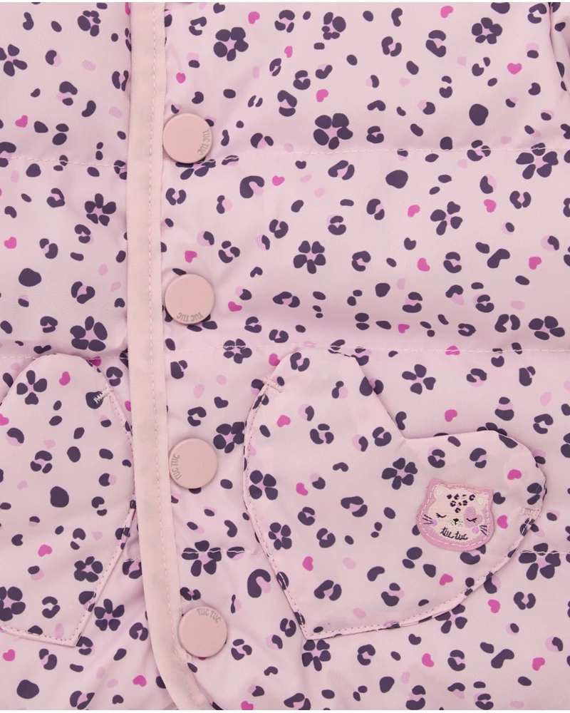 Tuc Tuc Μπουφάν Μπεμπέ Για Κορίτσι Ρόζ Με Μώβ Λουλούδια - Image 4