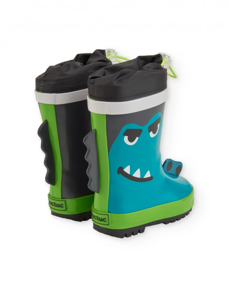 Tuc Tuc Παιδικές Γαλότσες Για Αγόρι Μπλέ Με Τερατάκι - Image 3