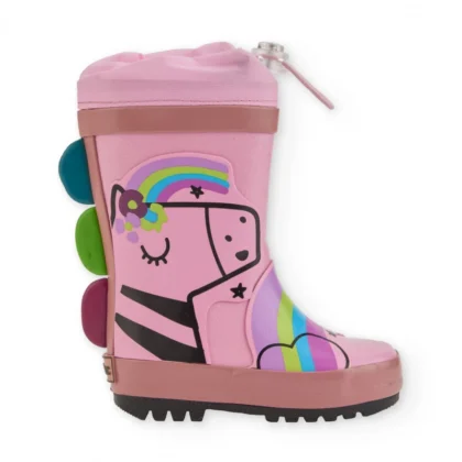 Tuc Tuc Παιδικές Γαλότσες Για Κορίτσι Ρόζ Με Μονόκερο