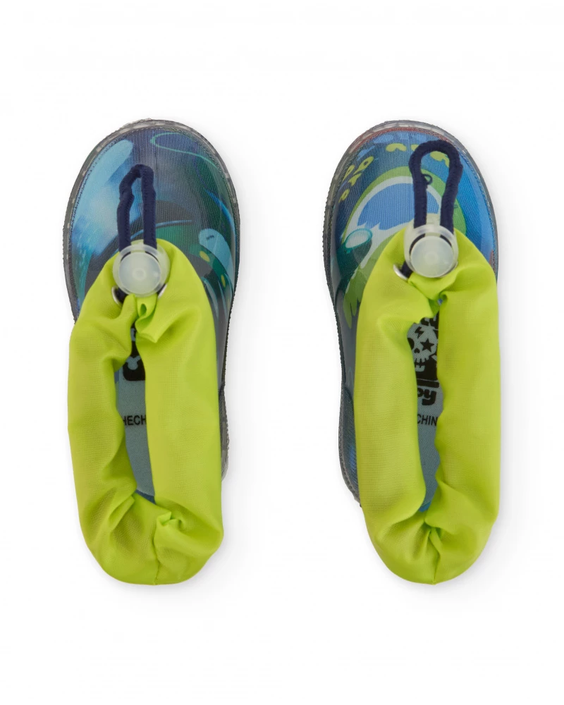 Tuc Tuc Παιδικές Γαλότσες Για Αγόρι Μπλε Με Σχέδια Και Φωτάκια - Image 4