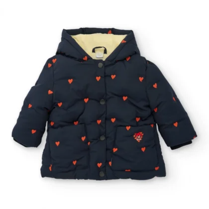 Tuc Tuc Μπουφάν Για Κορίτσι Μπλέ Με Καρδούλες