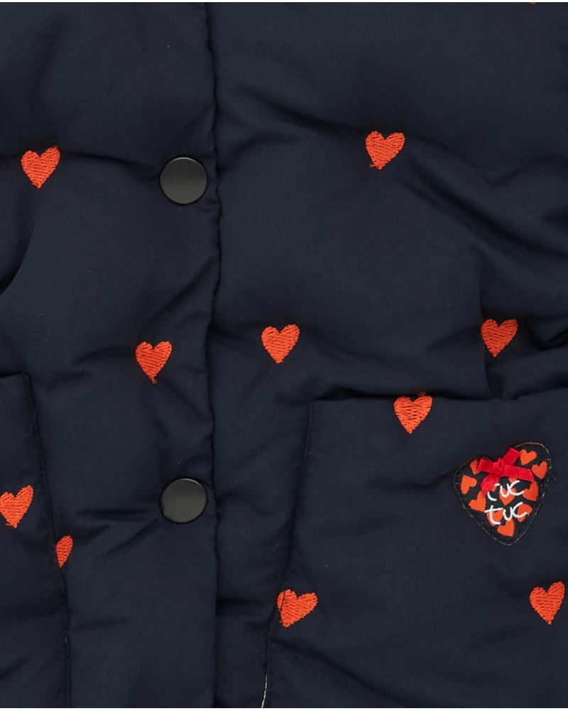 Tuc Tuc Μπουφάν Για Κορίτσι Μπλέ Με Καρδούλες - Image 3