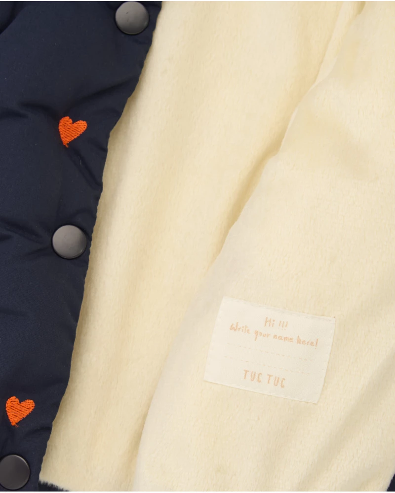 Tuc Tuc Μπουφάν Για Κορίτσι Μπλέ Με Καρδούλες - Image 4