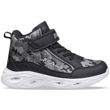 Fila Ανατομικό Αθλητικό Μποτάκι Για Αγόρι Μαύρο Με Φωτάκια Flashgordon 6 High Nanobionic