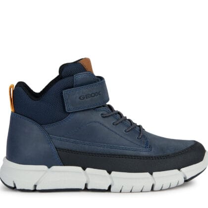 Geox Ανατομικό Δερμάτινο Μποτάκι Για Αγόρι Σκούρο Μπλέ