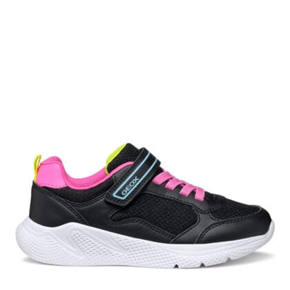 Geox Ανατομικό Αθλητικό Για Κορίτσι Μαύρο/Φούξια