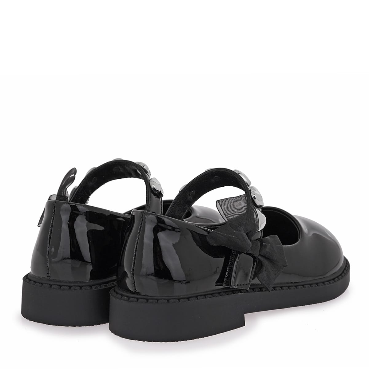 Exe Kids Ανατομικές Μπαλαρίνες Για Κορίτσι Μαύρες Με Καρδούλες - Image 3