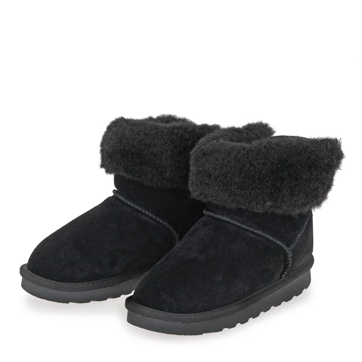 Renato Garini Ανατομικό Μποτάκι Για Κορίτσι Μαύρο Με Γουνάκι Και Φιόγκο - Image 3