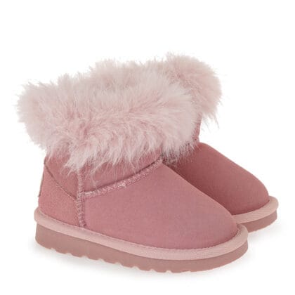 Renato Garini Ανατομικό Μπεμπέ Μποτάκι Για Κορίτσι Ρόζ Με Γουνάκι